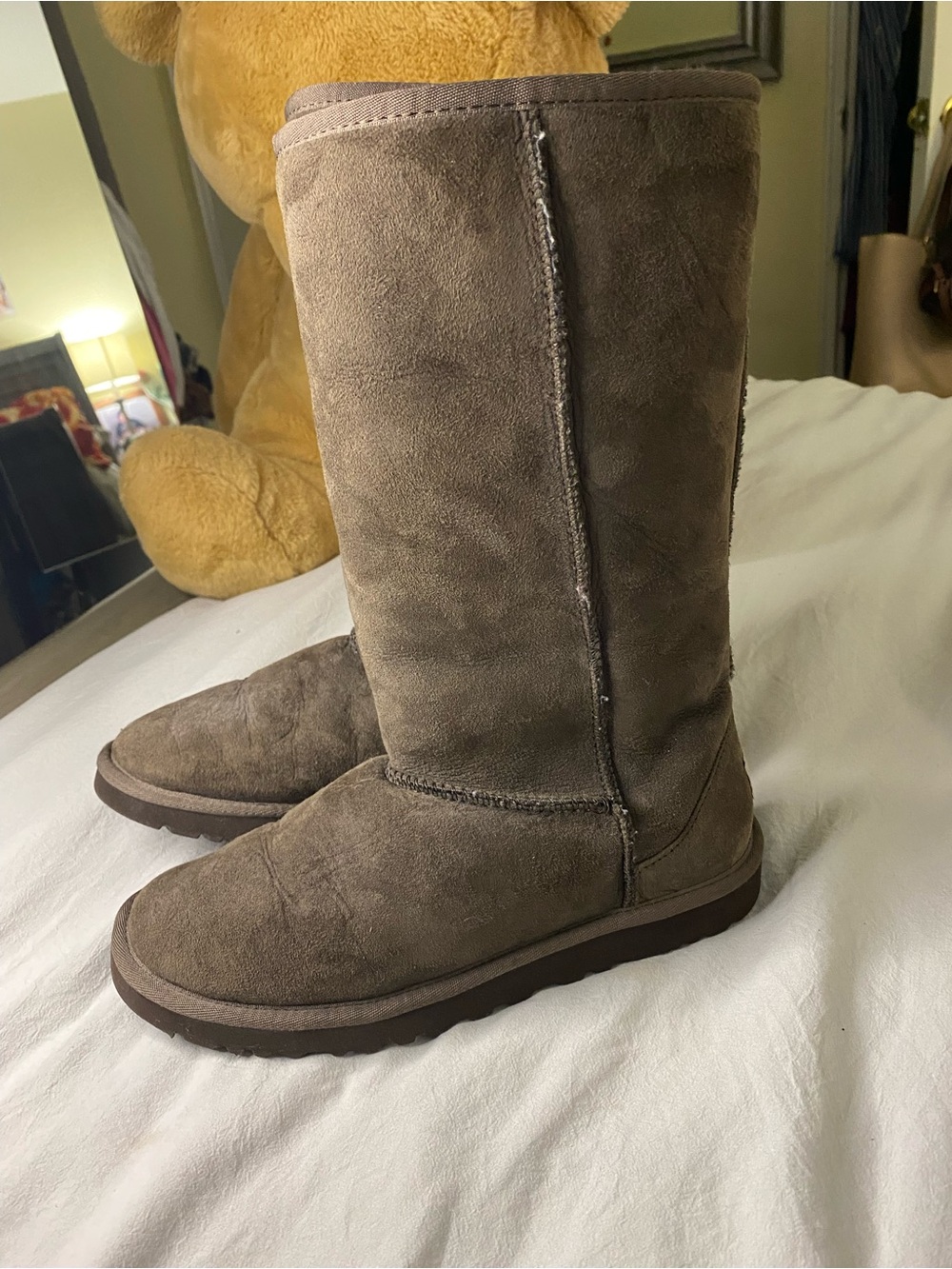 UGG women Size 6 Dark Gray Classic Tall Suede Boots